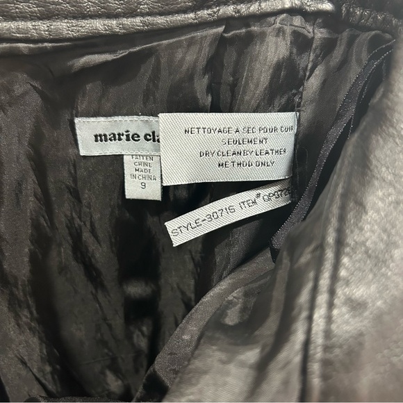 Black genuine Suede and leather Hight waisted Marie Claire pants size 9 - Picture 2 of 13